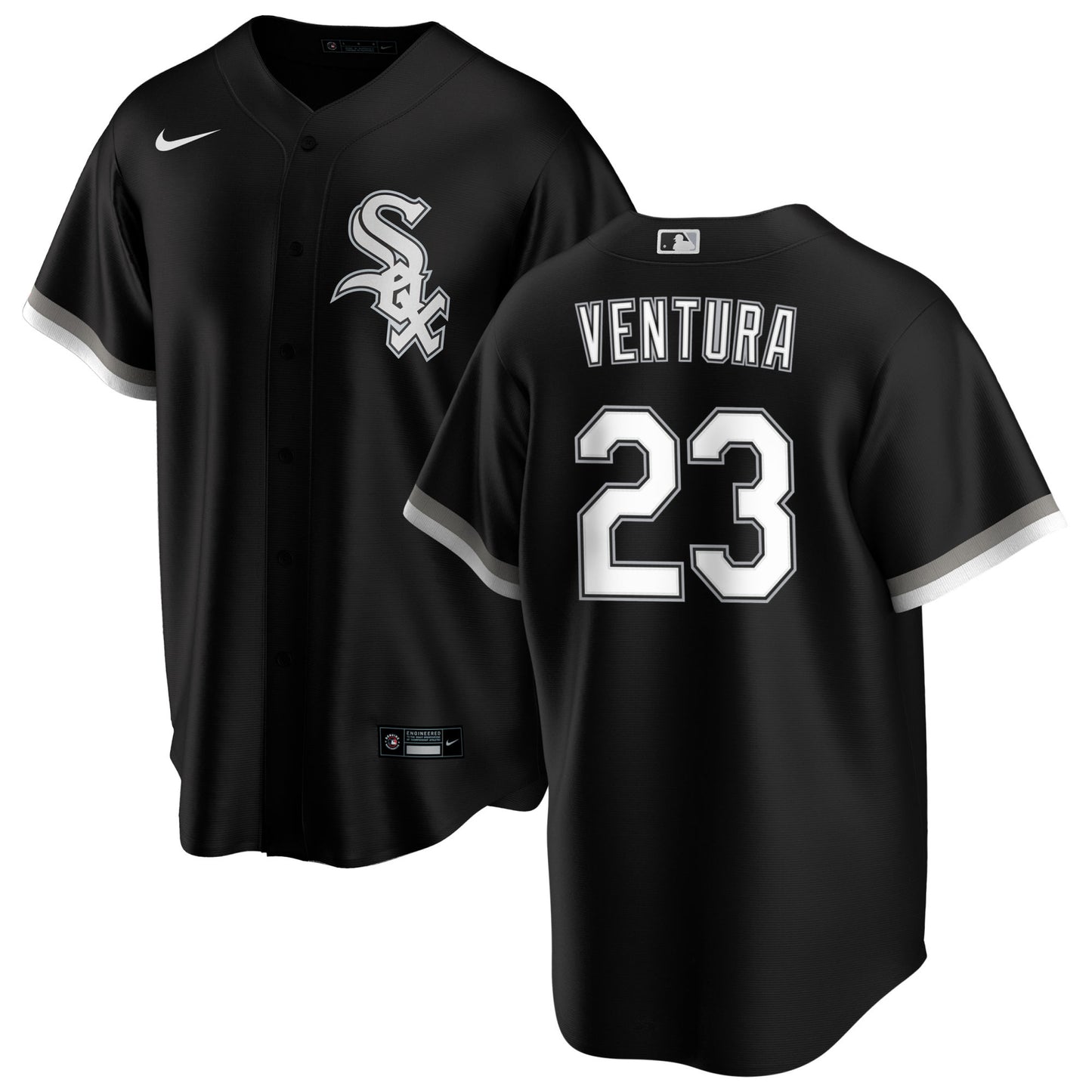 NIKE Men's Robin Ventura Chicago White Sox Black Alternate Premium Twill Replica Jersey - Pro Jersey Sports