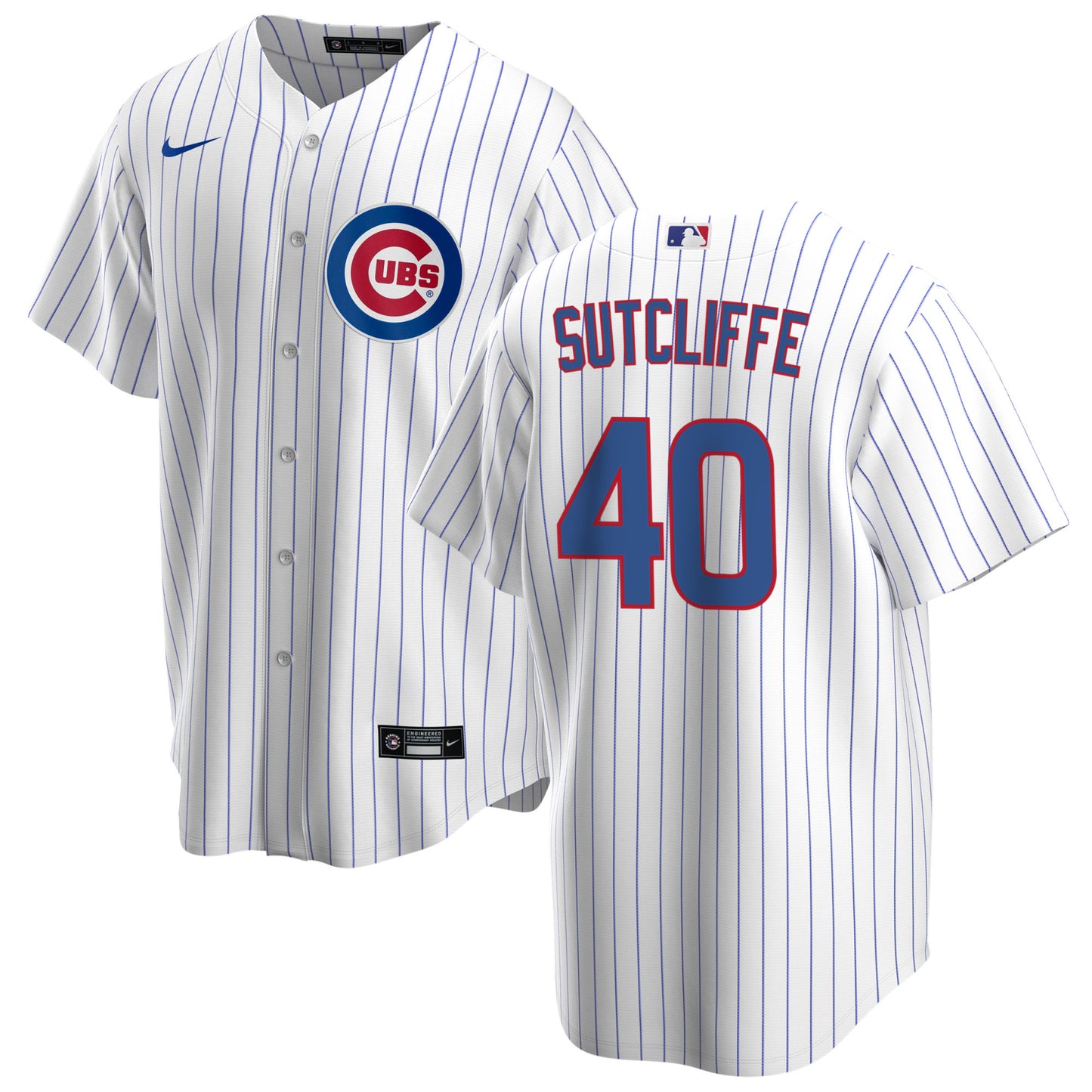 NIKE Men's Rick Sutcliffe Chicago Cubs White Home Premium Stitch Replica Jersey - Pro Jersey Sports