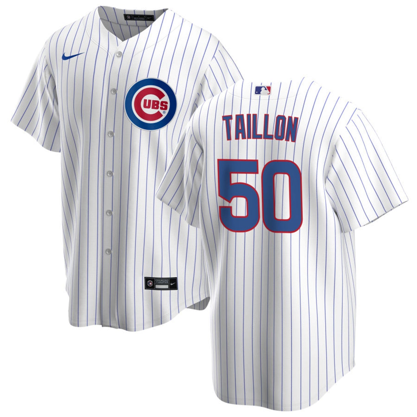 NIKE Men's Jameson Taillon Chicago Cubs White Home Premium Stitch Replica Jersey - Pro Jersey Sports