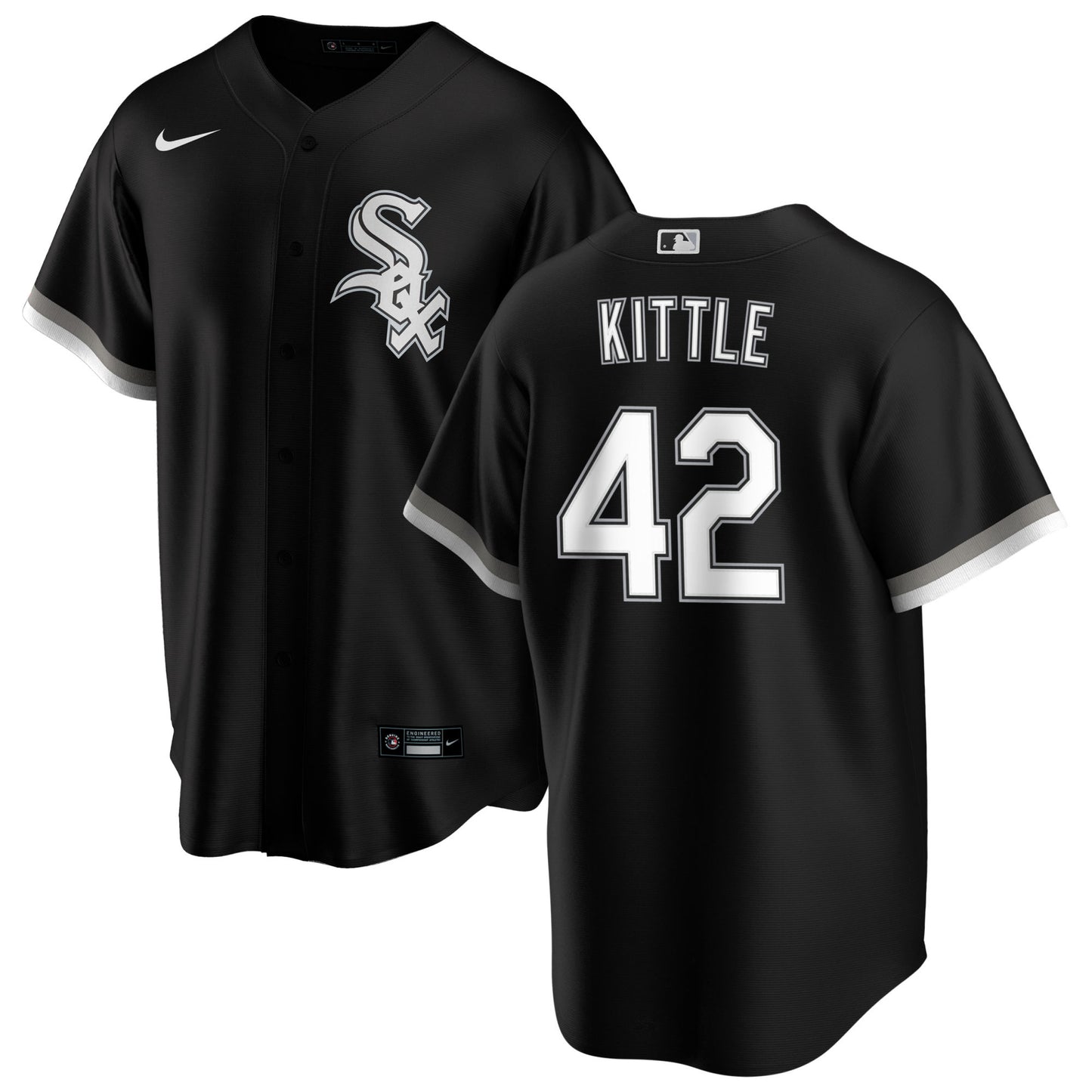NIKE Men's Ron Kittle Chicago White Sox Black Alternate Premium Twill Replica Jersey - Pro Jersey Sports
