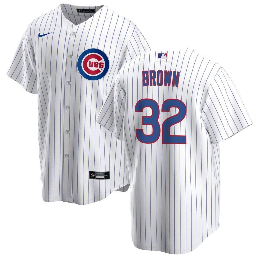 NIKE Men's Ben Brown Chicago Cubs White Home Replica Jersey-Premium Lettering - Pro Jersey Sports