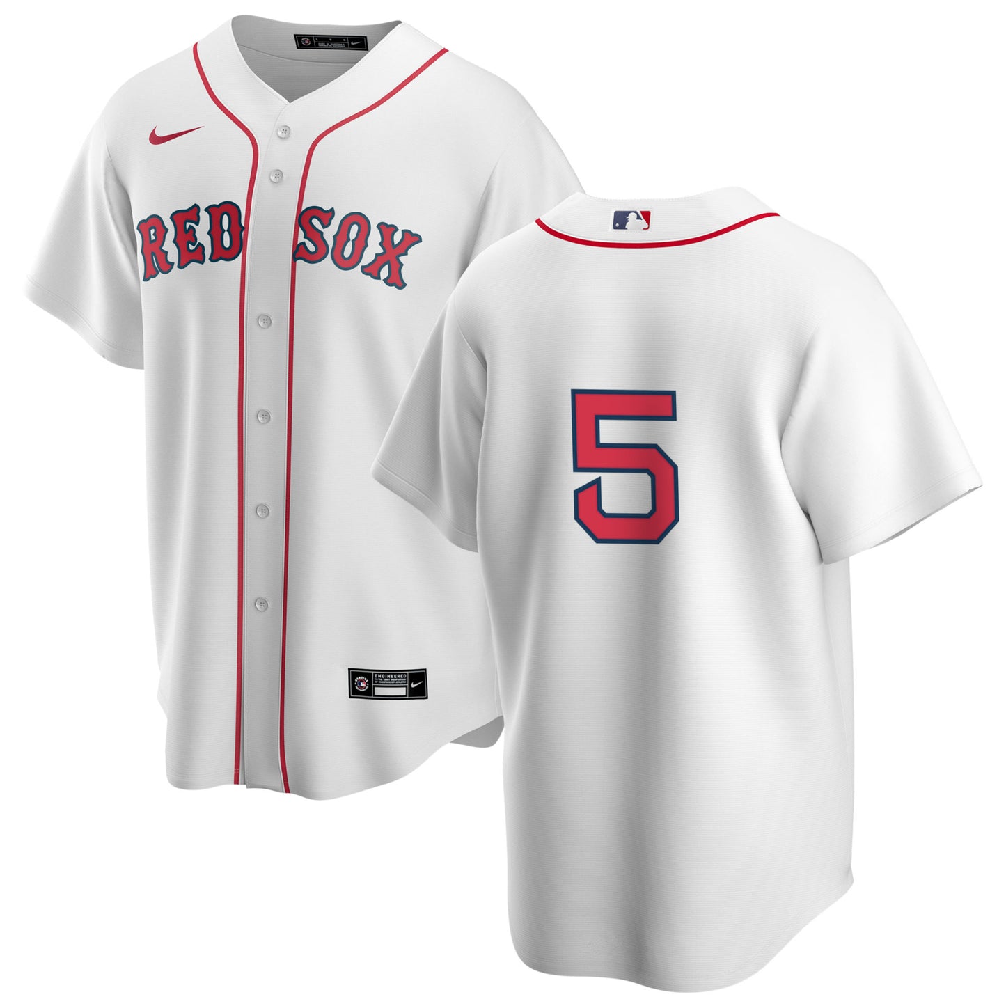 Men's Nike Boston Red Sox Nomar Garciapara #5 Home Official Replica Player Jersey - Pro Jersey Sports