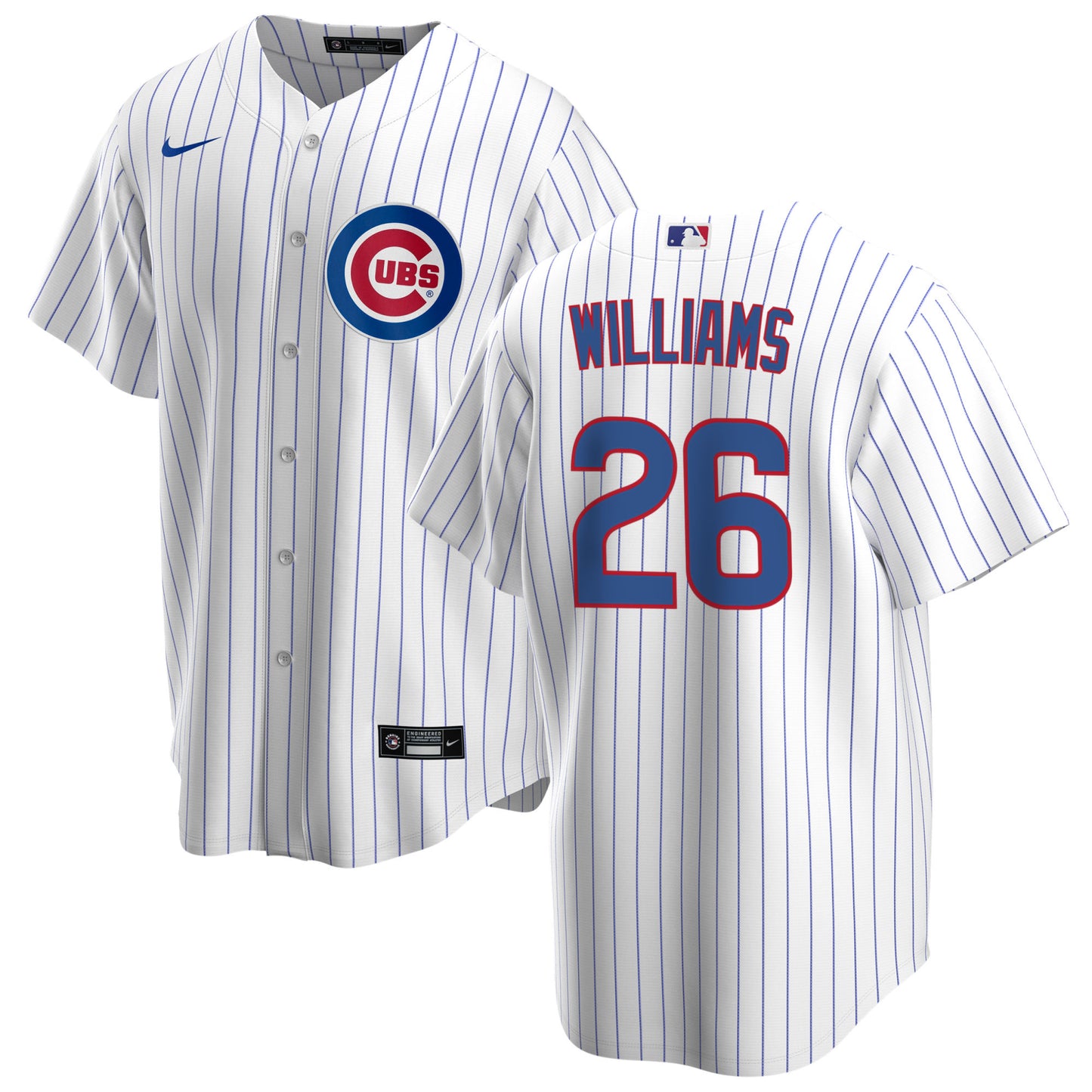 NIKE Men's Chicago Cubs Billy Williams Premium Twill White Home Replica Jersey - Pro Jersey Sports