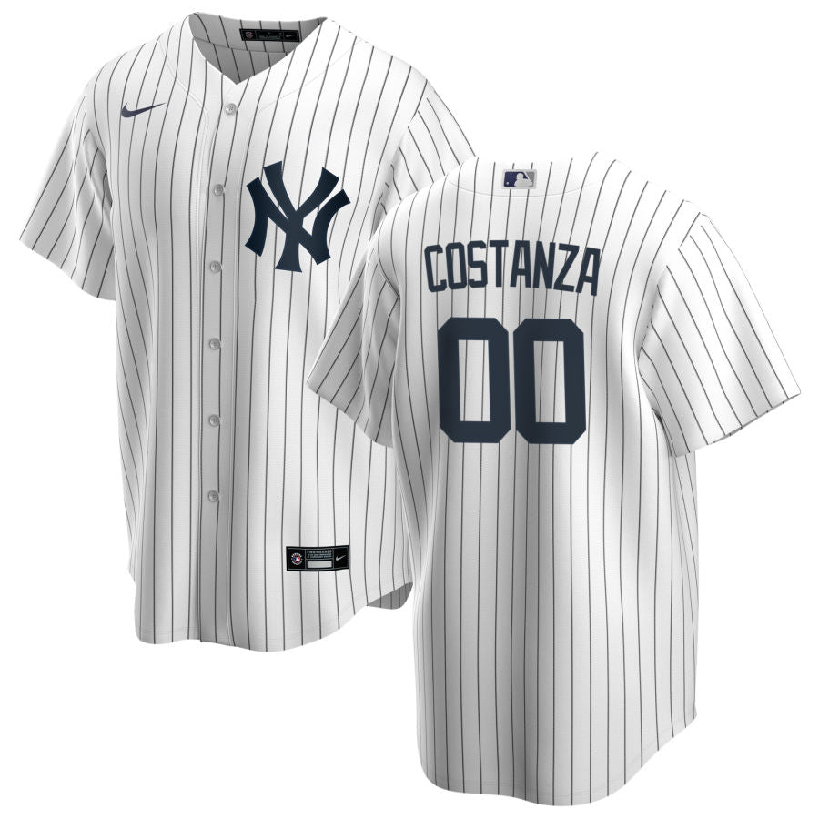 Men's Nike George Costanza White New York Yankees Home Official Replica Player Jersey - Pro Jersey Sports