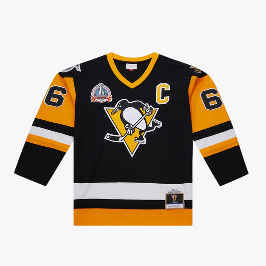 Men's Mario Lemieux Pittsburgh Penguins 1991-92 Black Power Play Player Jersey - Pro Jersey Sports