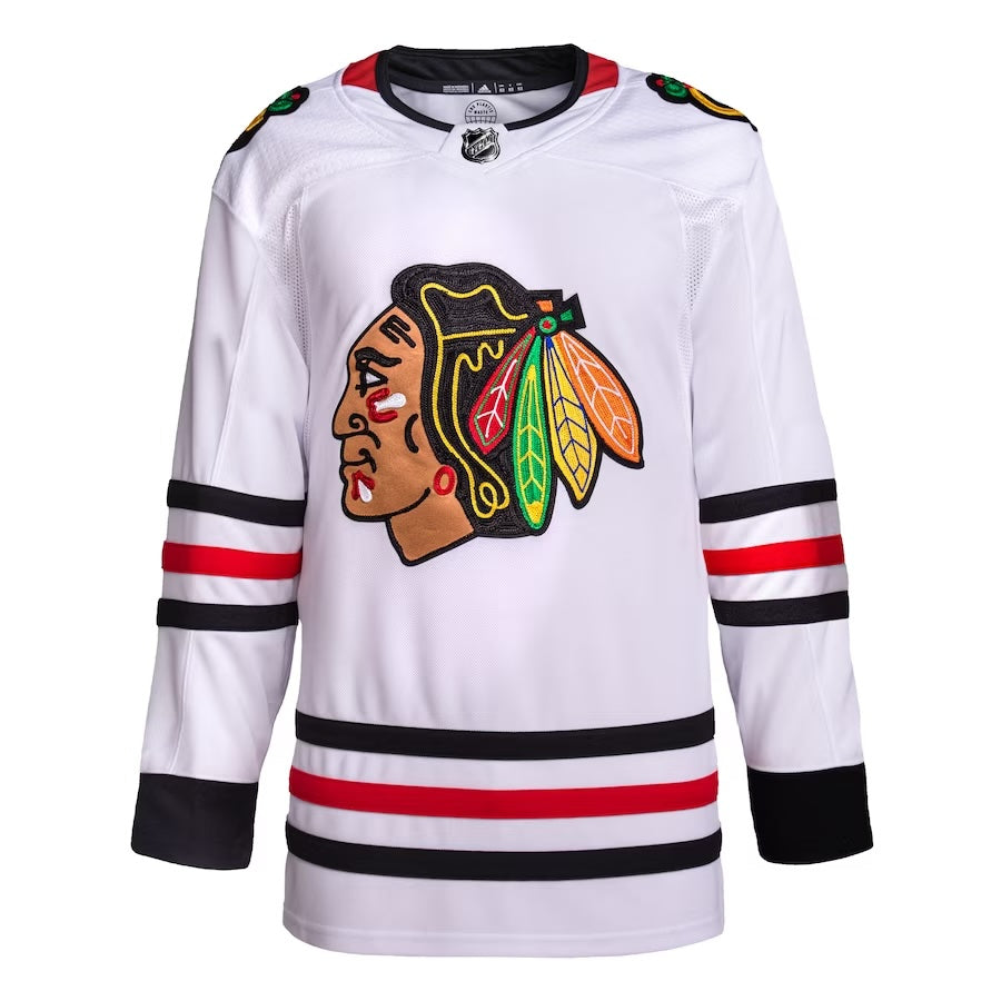 Men's Connor Bedard Chicago Blackhawks adidas White Away Primegreen Authentic Pro Jersey - Pro Jersey Sports