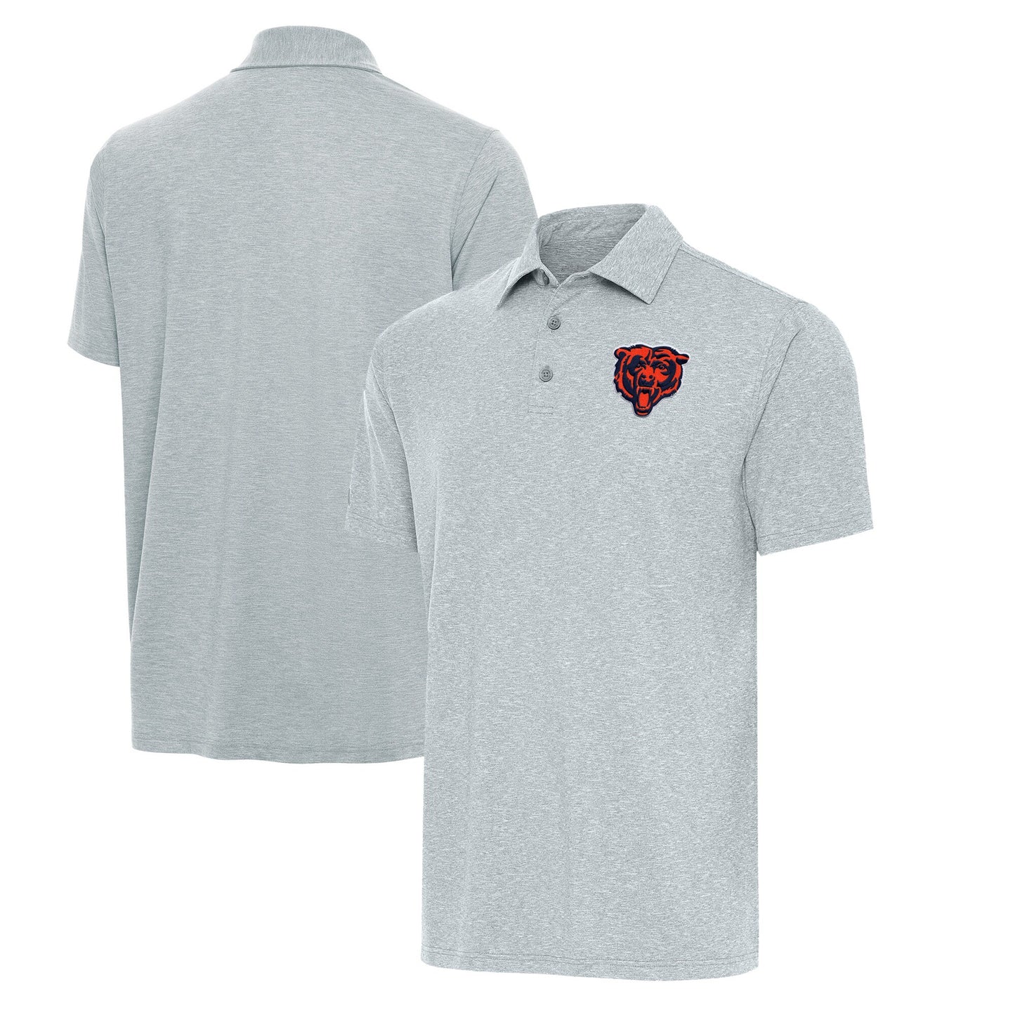 Men's Chicago Bears Antigua Heather Gray Par3 Polo - Pro Jersey Sports