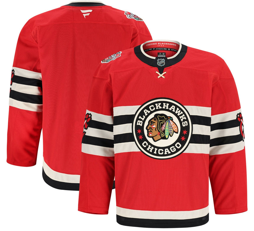 Chicago Blackhawks Fanatics 2025 NHL Winter Classic Red Authentic Pro Jersey - Pro Jersey Sports
