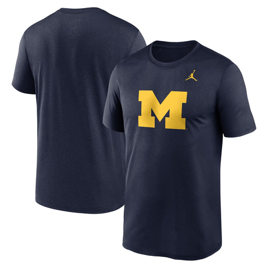 Michigan Wolverines Jordan Brand Navy Primary Logo T-Shirt - Pro Jersey Sports