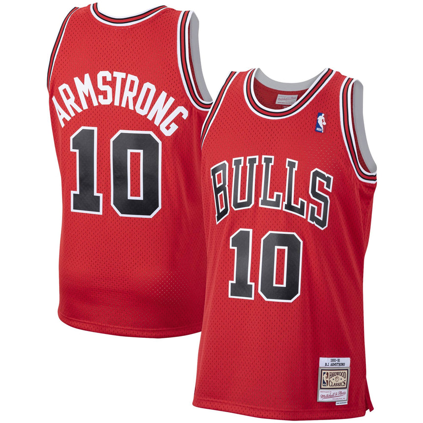 Mens Chicago Bulls B.J. Armstrong Mitchell & Ness Red 1990-91 Hardwood Classics Swingman Jersey - Pro Jersey Sports
