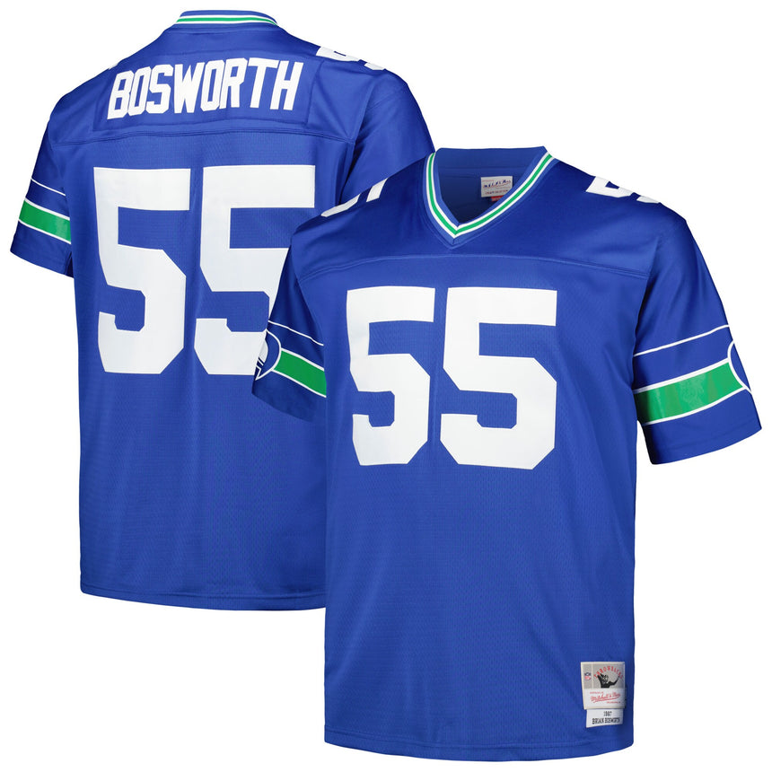 Men's Brian Bosworth Seattle Seahawks Mitchell & Ness Royal 1987 Legacy Replica Jersey - Pro Jersey Sports