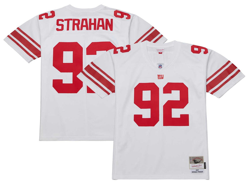 Men's Michael Strahan New York Giants Mitchell & Ness White Legacy Replica Jersey - Pro Jersey Sports