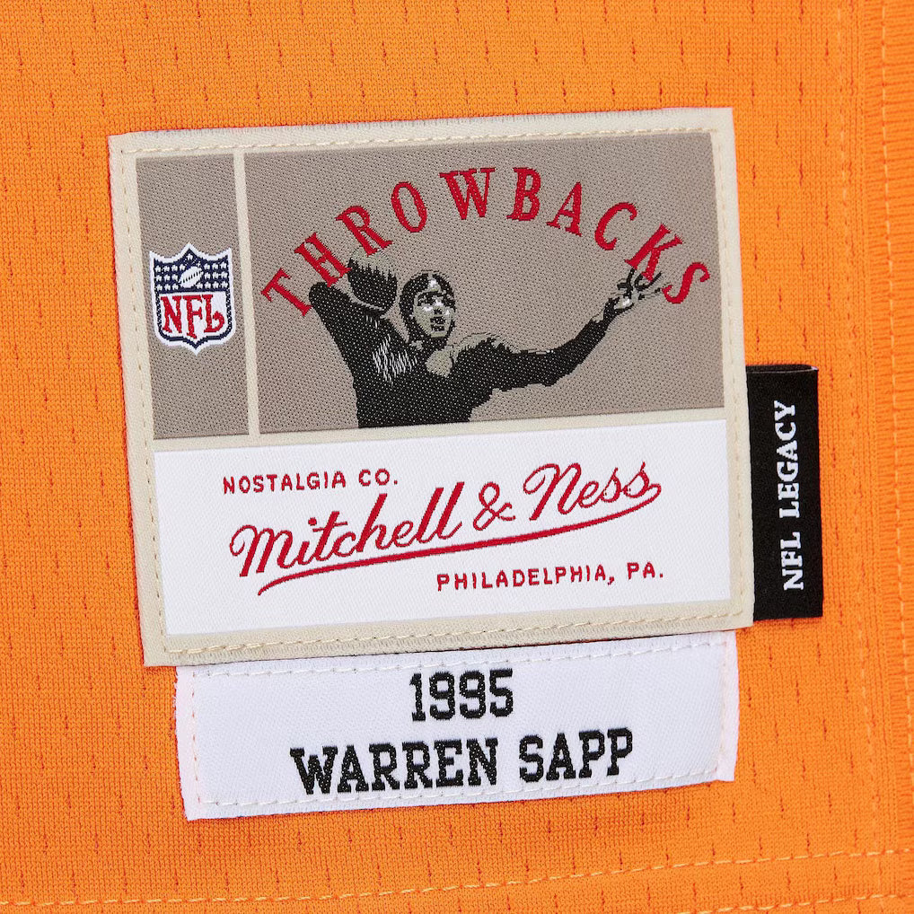 Men's Mitchell & Ness Warren Sapp Orange Tampa Bay Buccaneers 1995 Legacy Replica Jersey - Pro Jersey Sports