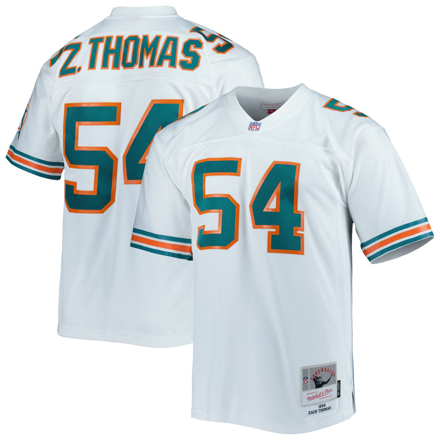 Men's Zach Thomas Miami Dolphins Mitchell & Ness White Legacy Replica Jersey - Pro Jersey Sports