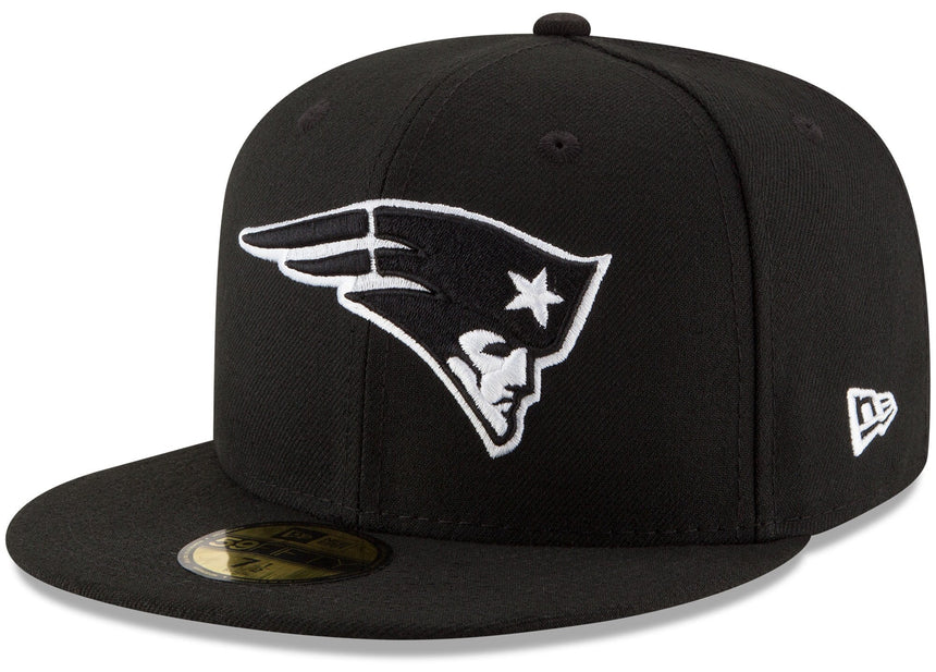 New England Patriots Black New Era B-Dub 59FIFTY Fitted Hat - Pro Jersey Sports