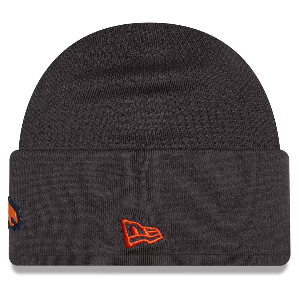 Denver Broncos 2026 New Era Official Sideline Throwback Gray Skully Knit Hat