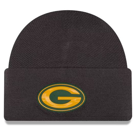 Green Bay Packers 2026 New Era Official Sideline Gray Skully Knit Hat