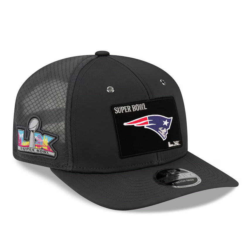 New England Patriots New Era Super Bowl LX Opening Night 9SEVENTY Adjustable Hat - Charcoal - Pro Jersey Sports