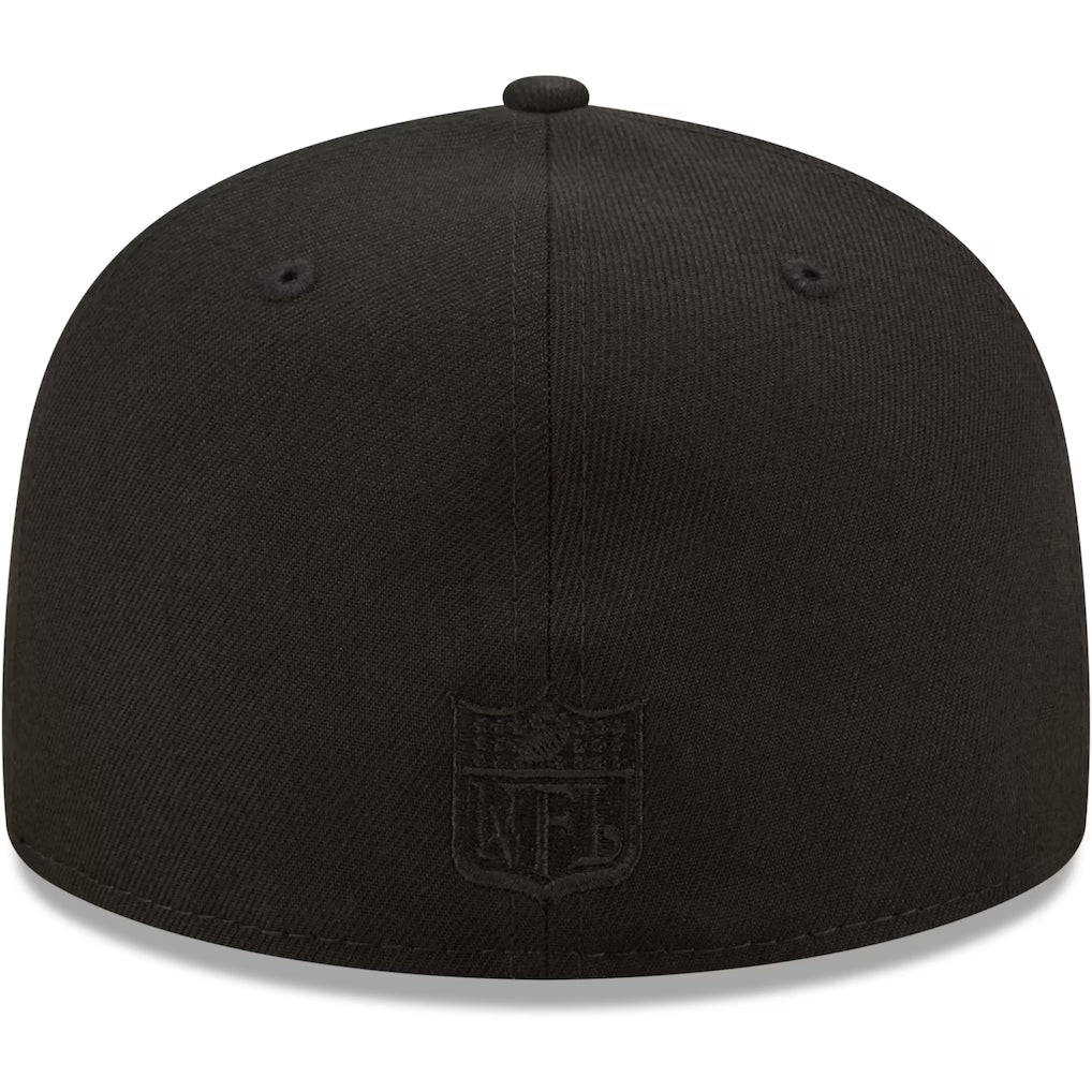 Chicago Bears Primary Logo Tonal Black New Era 59FIFTY Fitted Hat - Pro Jersey Sports