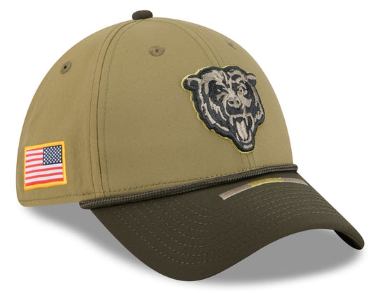Men's New Era Green Chicago Bears 2025 Salute to Service 39THIRTY Flex Hat - Pro Jersey Sports