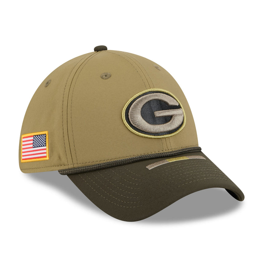 Men's Green Bay Packers New Era Green 2025 Salute to Service 39THIRTY Flex Hat - Pro Jersey Sports