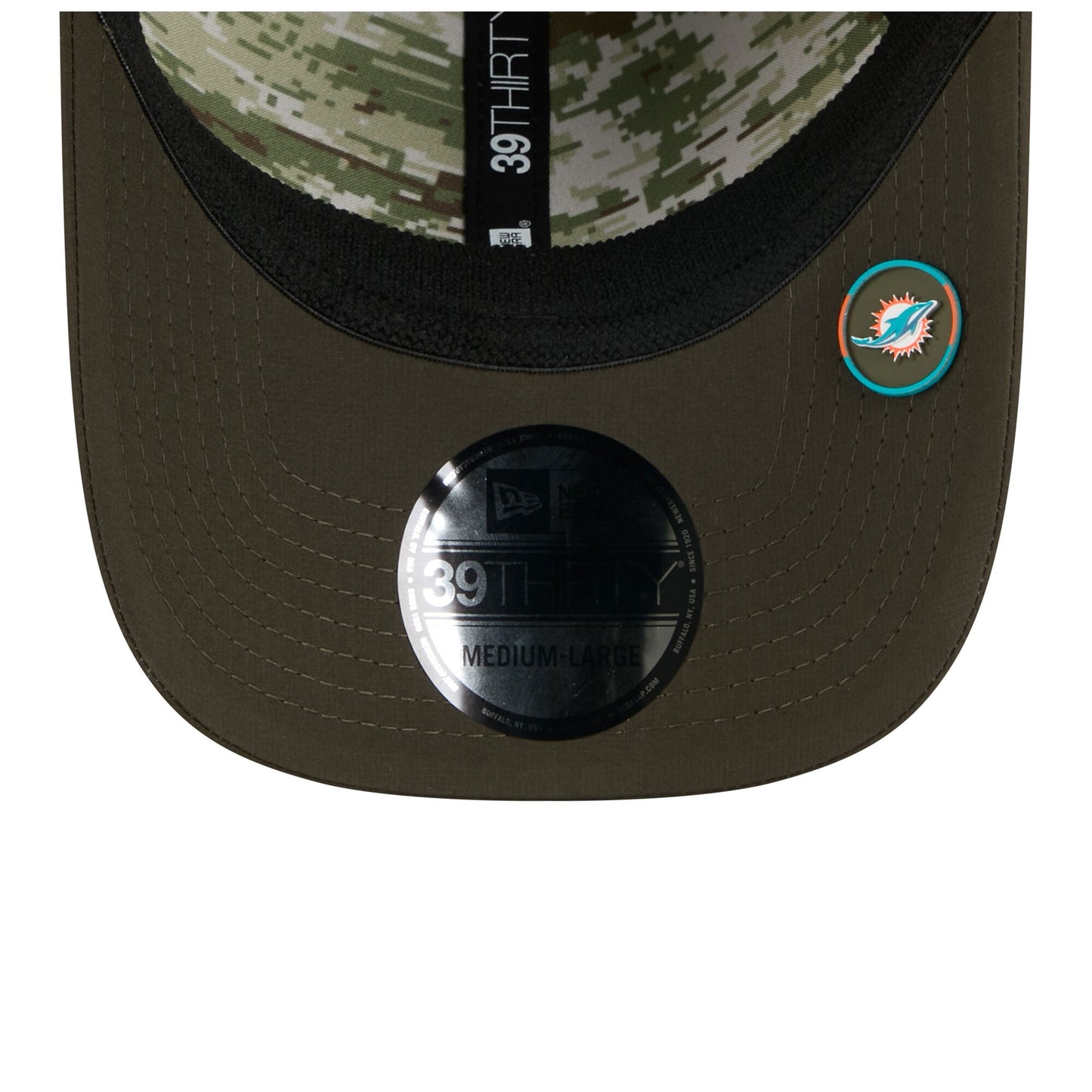 Men's Miami Dolphins New Era Green 2025 Salute to Service 39THIRTY Flex Hat - Pro Jersey Sports