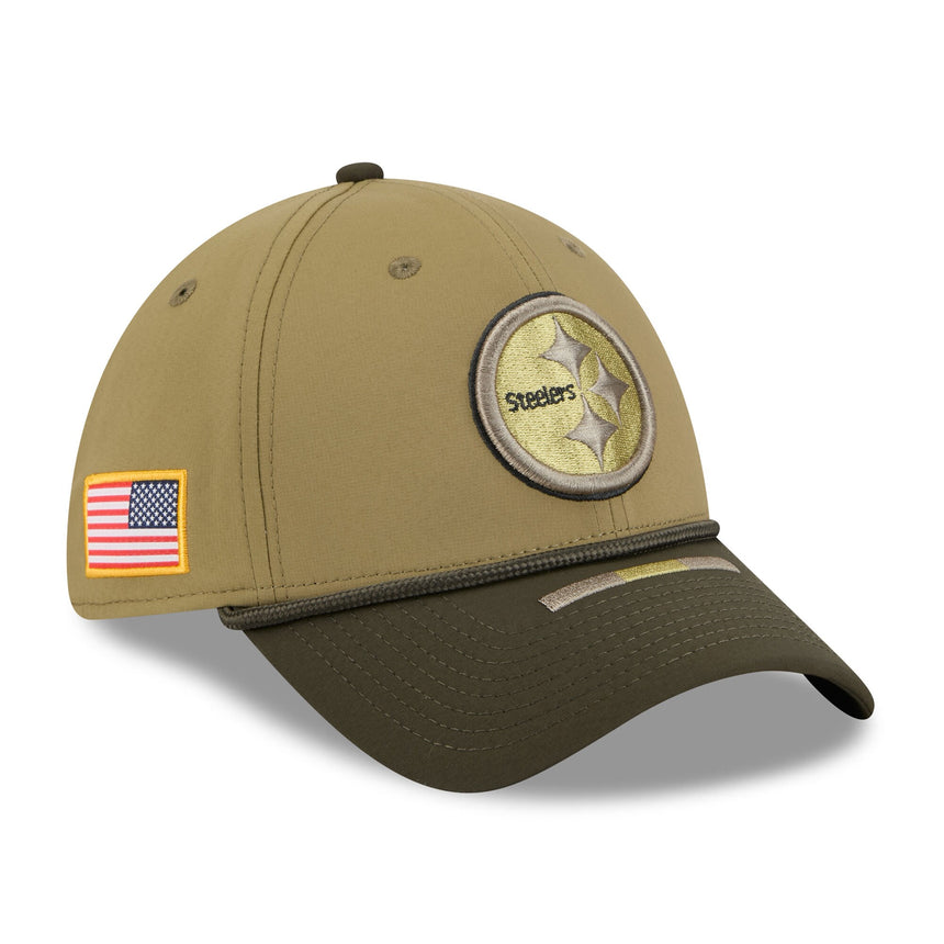 Men's Pittsburgh Steelers New Era Green 2025 Salute to Service 39THIRTY Flex Hat - Pro Jersey Sports