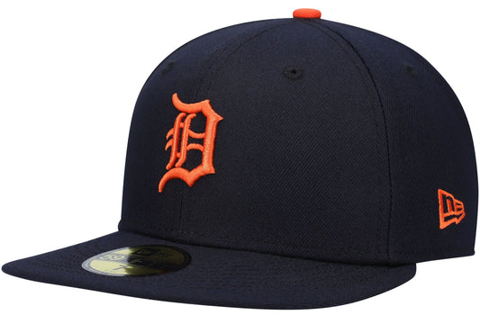 Men's Detroit Tigers New Era Navy Road Authentic Collection On-Field Logo 59FIFTY Fitted Hat - Pro Jersey Sports