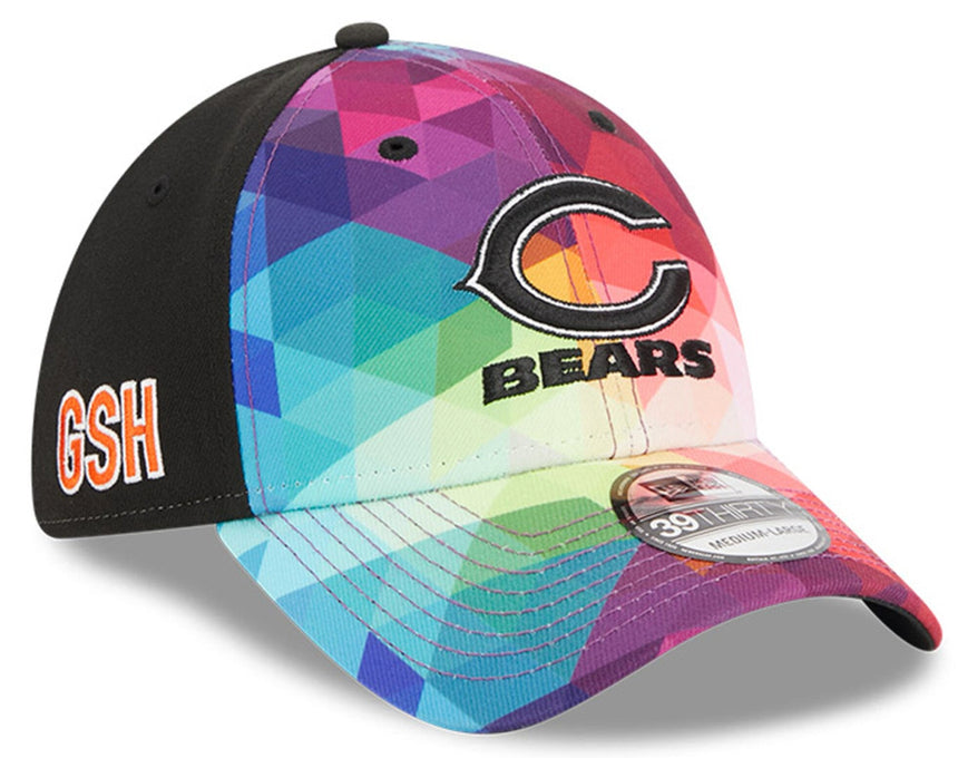 Men's Chicago Bears New Era Pink 2023 NFL Crucial Catch Alternate Logo 39THIRTY Flex Hat - Pro Jersey Sports