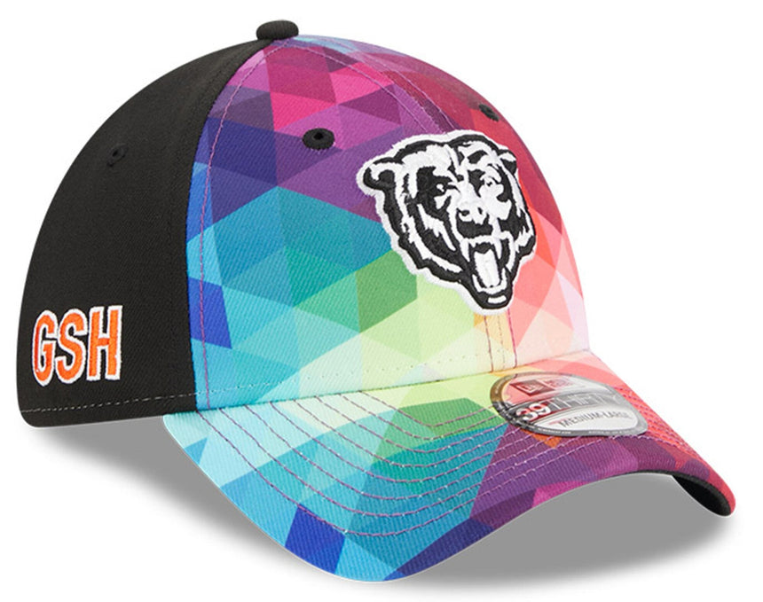 Men's Chicago Bears New Era Pink 2023 NFL Crucial Catch Primary Logo 39THIRTY Flex Hat - Pro Jersey Sports