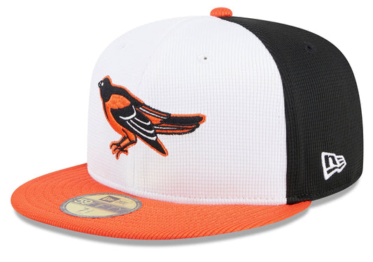 Baltimore Orioles New Era White 2025 Batting Practice 59FIFTY Fitted Hat - Pro Jersey Sports