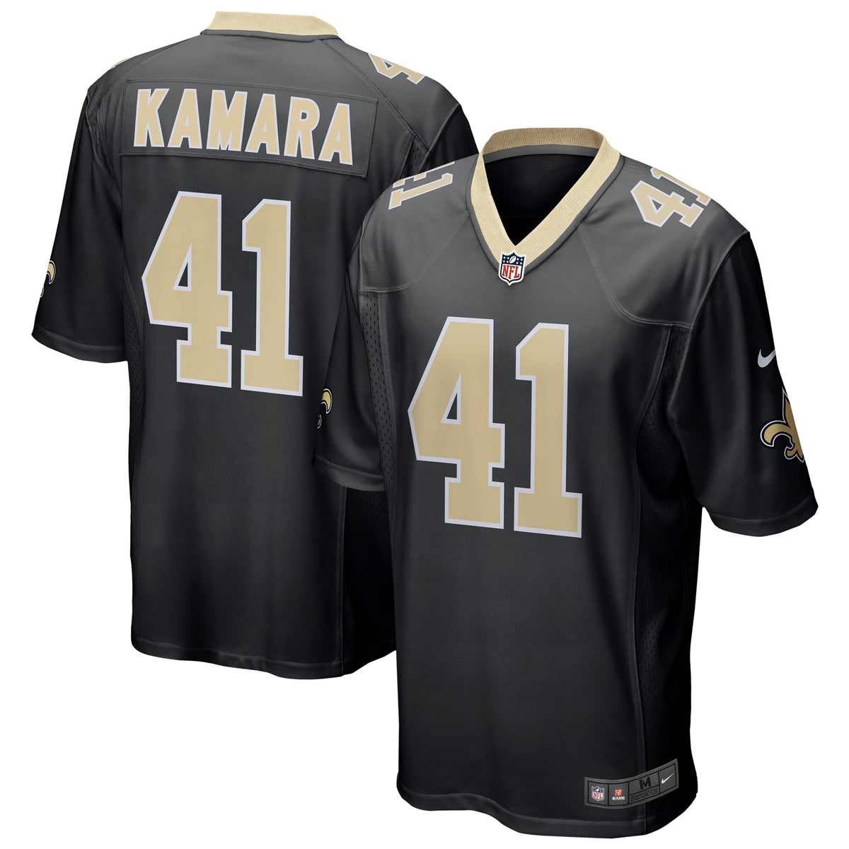 Men's New Orleans Saints Alvin Kamara Nike Black Replica Game Jersey - Pro Jersey Sports