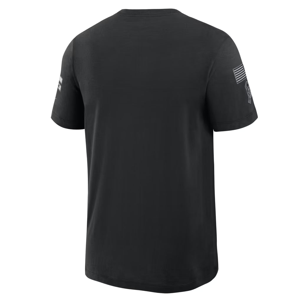 Chicago Bears Nike 2026 Salute to Service Respect Earned Black Slub T-Shirt