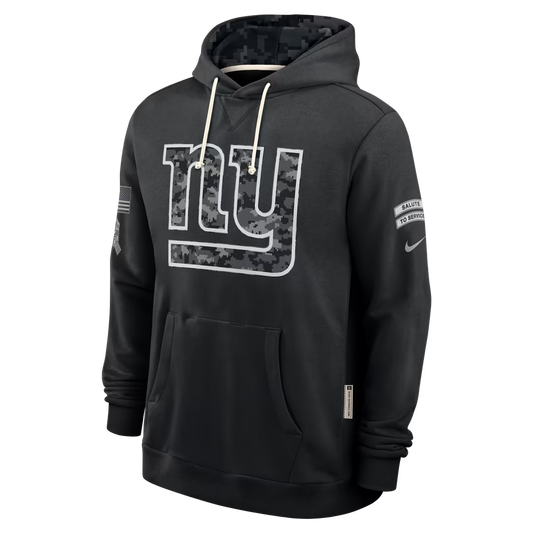Mens New York Giants Nike 2026 Salute to Service Sideline Dri-FIT Pullover Hoodie - Black