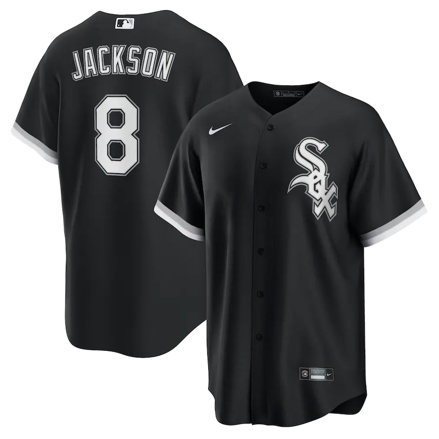 NIKE Men's Bo Jackson Chicago White Sox Black Alternate Premium Twill Replica Jersey - Pro Jersey Sports