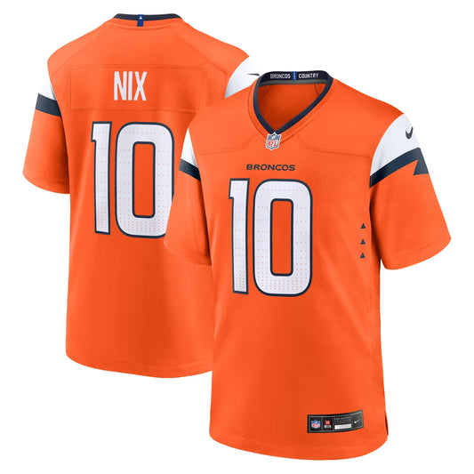 Men's Bo Nix Nike Denver Broncos Game Team Color Jersey