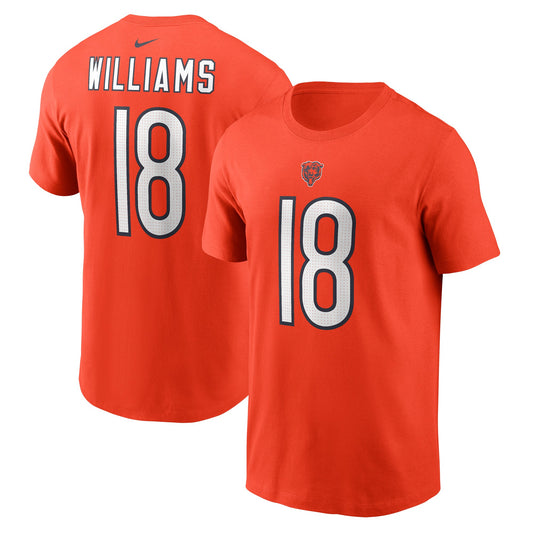Youth Caleb Williams Chicago Bears Nike Orange FUSE Name & Number T-Shirt - Pro Jersey Sports