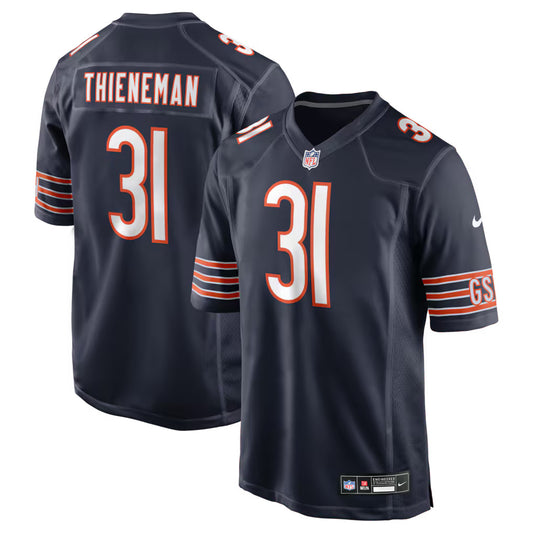Men's Chicago Bears Rookie Dillon Thieneman Nike Navy Team Color Game Jersey