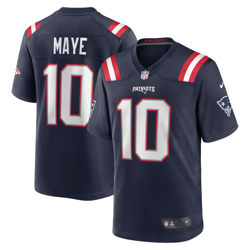 Men's New England Patriots Drake Maye Nike Navy Game Jersey - Pro Jersey Sports