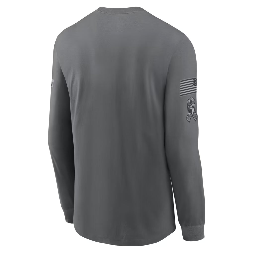 Chicago Bears Nike 2026 Salute to Service Iron Gray Long Sleeve T-Shirt