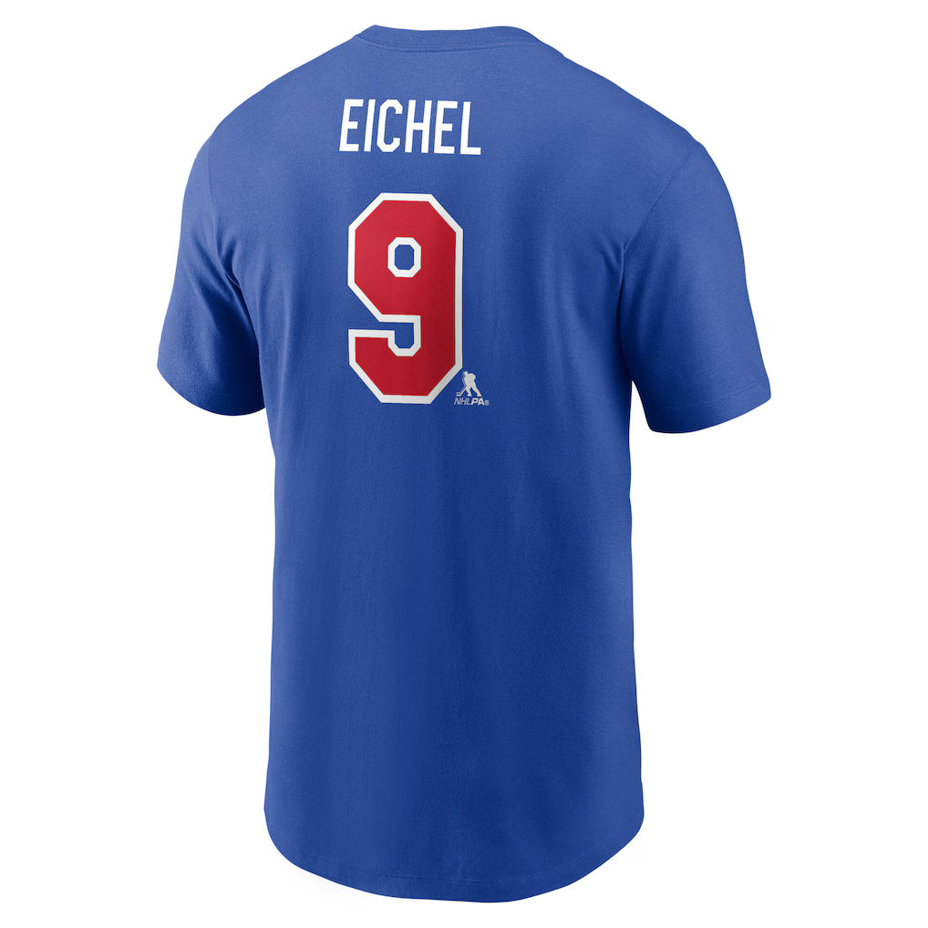 Men's Nike Jack Eichel Royal USA Hockey 2026 Name & Number T-Shirt