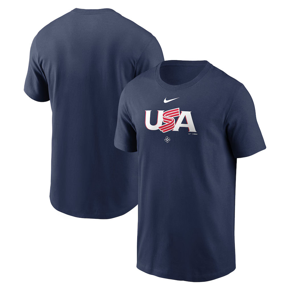 USA Baseball Nike 2026 World Baseball Classic Wordmark T-Shirt - Navy - Pro Jersey Sports