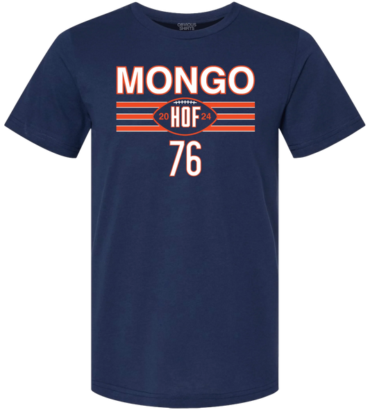 Men's Steve McMichael Mongo Hall of Fame Obvious Shirts Navy Tee - Pro Jersey Sports