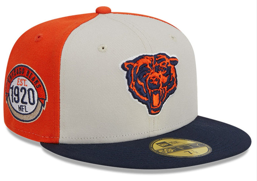 Men's Chicago Bears New Era Cream/Navy 2023 Sideline Historic 59FIFTY Fitted Hat - Pro Jersey Sports
