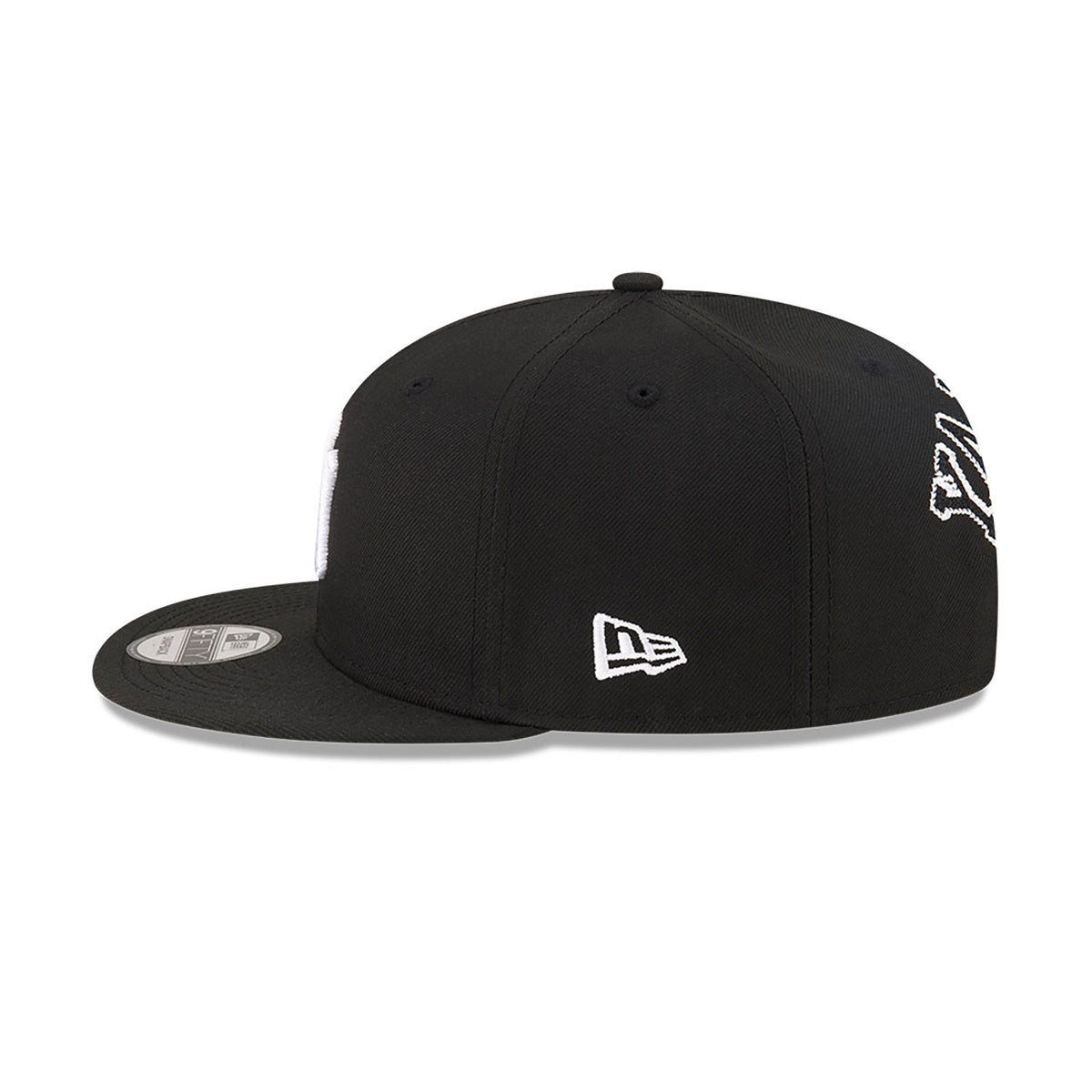 New York Yankees New Era Black Chain Stitch 9FIFTY Snapback Adjustable Hat - Pro Jersey Sports