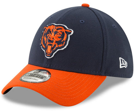 Men's New Era Navy/Orange Chicago Bears Team Classic Two-Tone 39THIRTY Flex Hat - Pro Jersey Sports