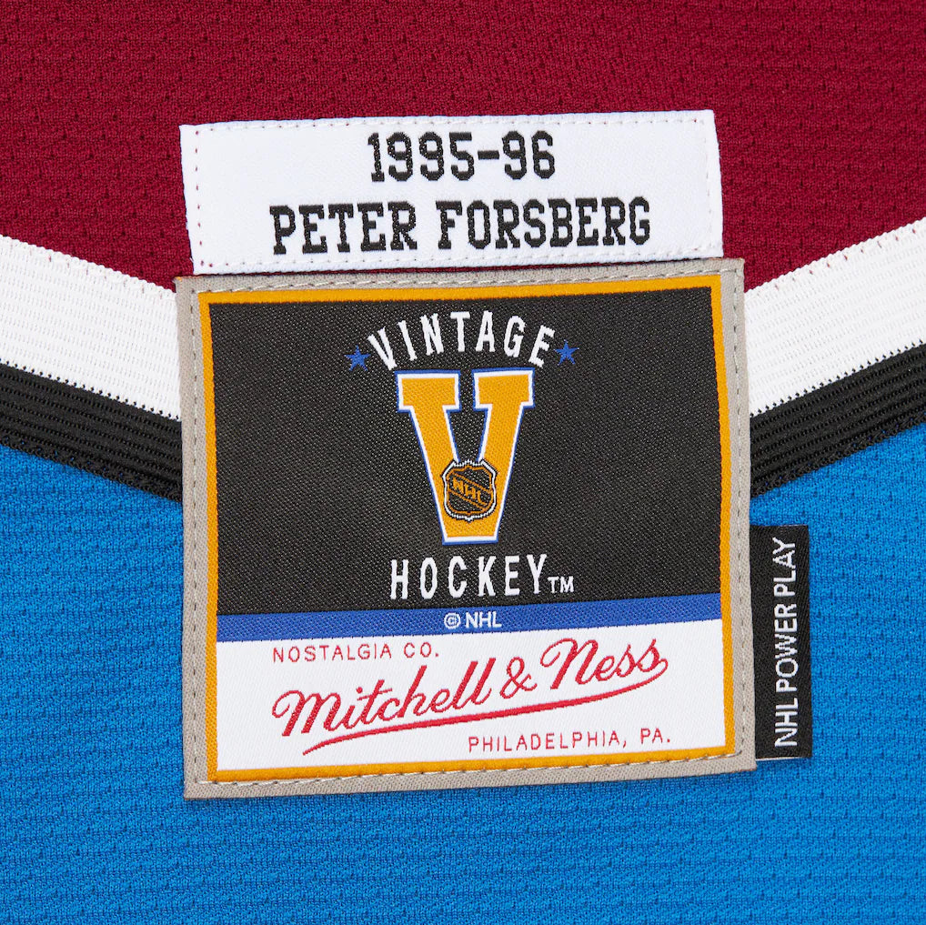 Men's Peter Forsberg Colorado Avalanche 1995-96 Burgundy Power Play Player Jersey - Pro Jersey Sports