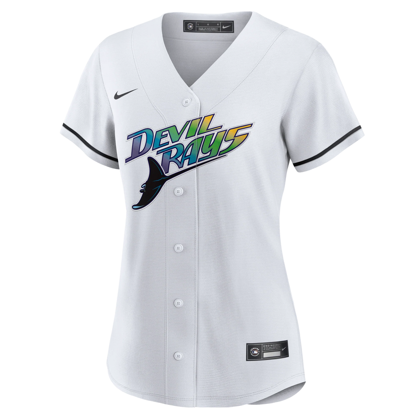 Women's Tampa Bay Devil Rays Nike White Home Replica Team Jersey - Pro Jersey Sports