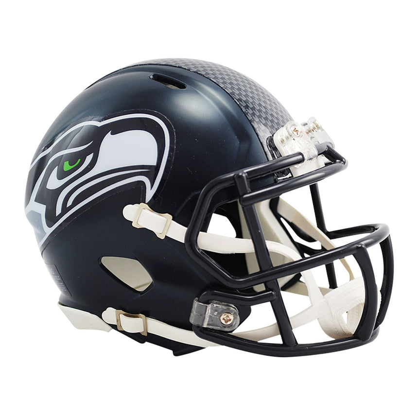 Seattle Seahawks Navy Speed Riddell Mini Helmet - Pro Jersey Sports