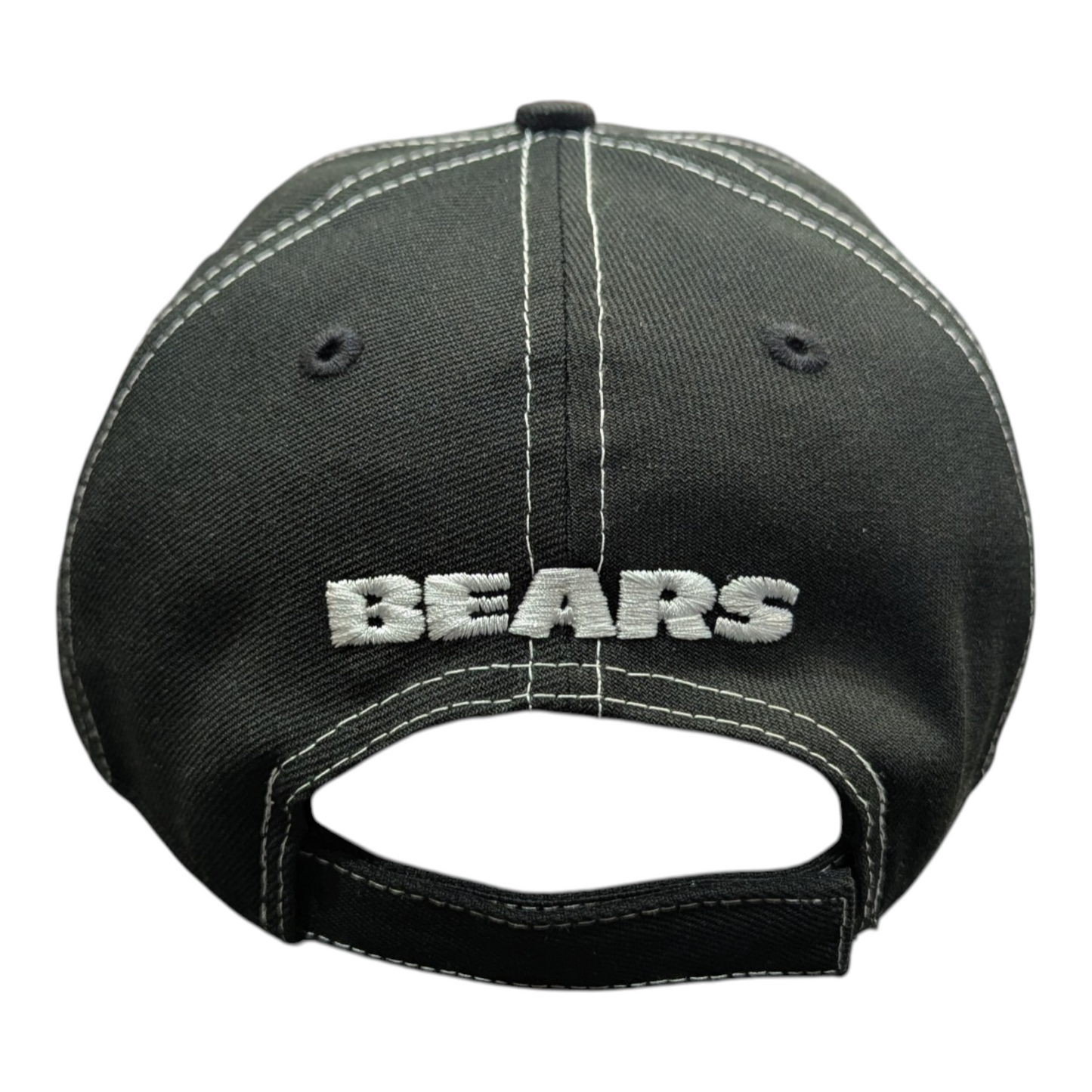 Chicago Bears New Era Navy Black and White Stitch 9FORTY Adjustable Hat - Pro Jersey Sports